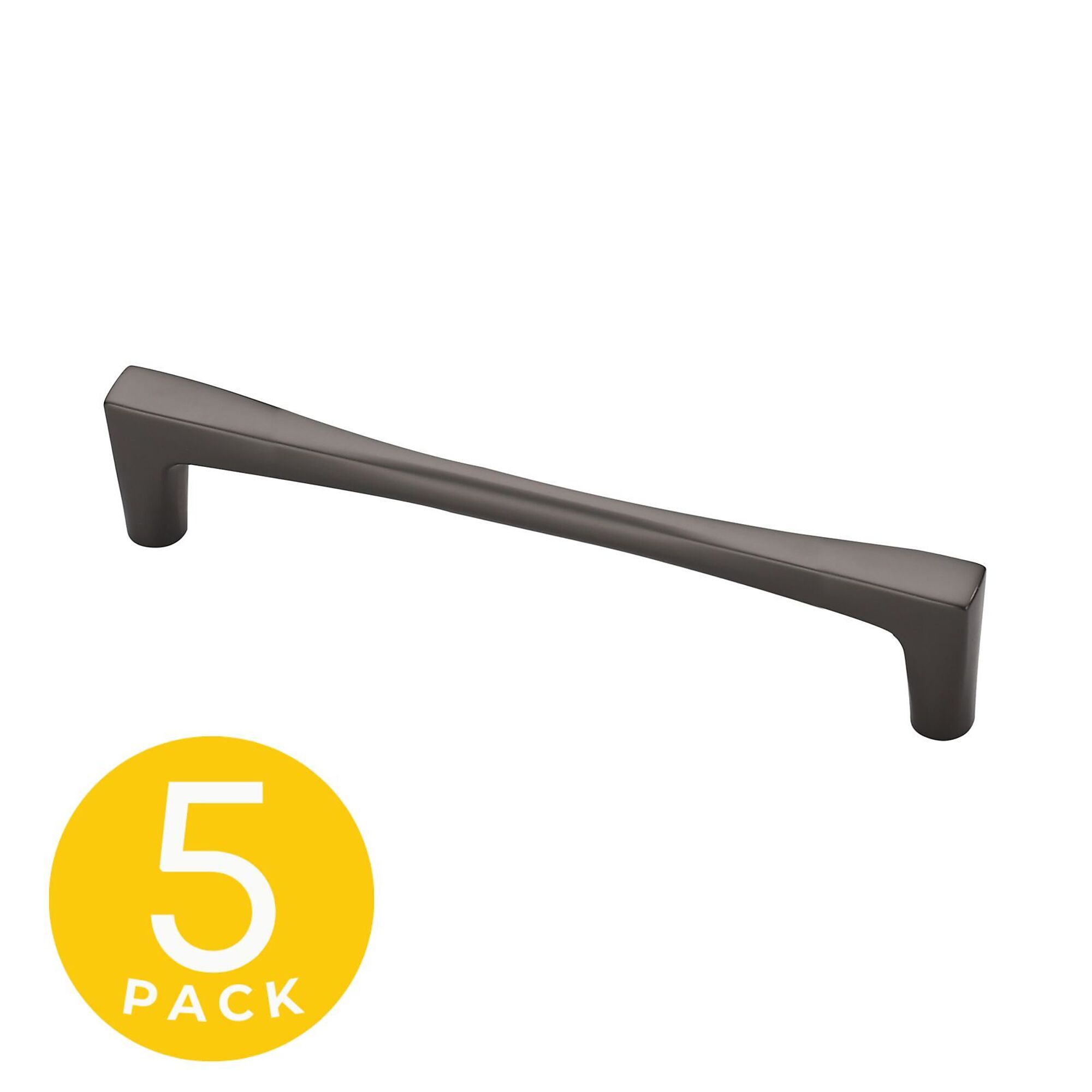 Sapphire Comet Series Cabinet Handle/Pull — 5in. Center-to-Center, Modern Matte Grey, 5 Pk, Model# SP-2075-128-GM-5